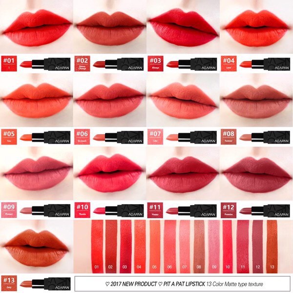 Son Thỏi Lì Agapan Pit A Pat Matte Lipstick 4g (Chạm Nắp)