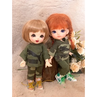 Combo bộ đồ thể thao lính cho búp bê bjd 1/8