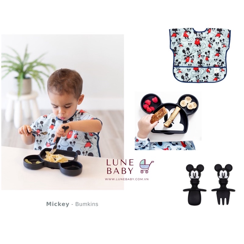 Bumkins USA- Set khay, muỗng nĩa, yếm ăn dặm cho bé