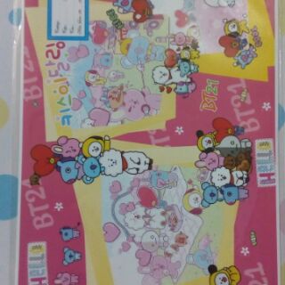 Giấy bao tập 6 mẫu BTS CHIBI