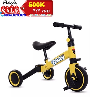 Xe đạp ba bánh, thăng bằng, chòi chân 3in1 cho bé - Quà tặng Bobby - Màu ngẫu nhiên