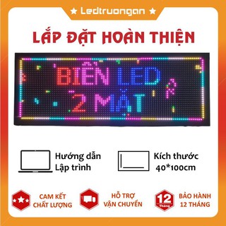 Biển quảng cáo led ma trận P10 full màu ngoài trời 2 mặt, 100 x 40 x 10 cm