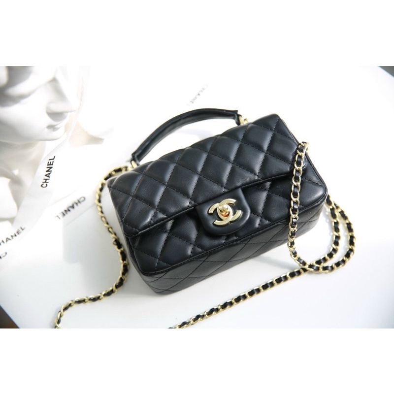 Túi chanel quai xách handle kèm dây đeo bản cao cấp
