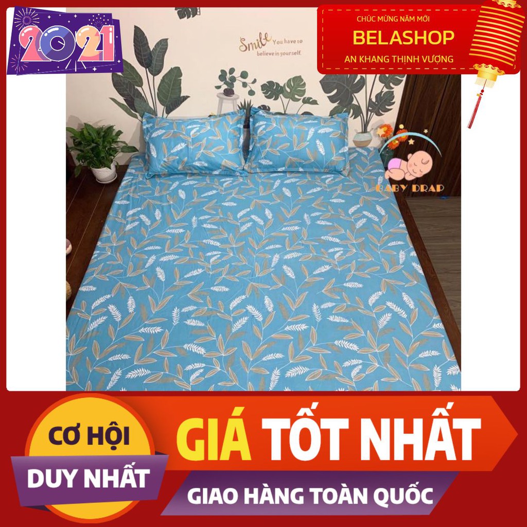 [Free ship-Xả kho cắt lỗ]Drap ga giường poly,sẵn hàng tại tp hcm-mẫu lá trúc nhỏ