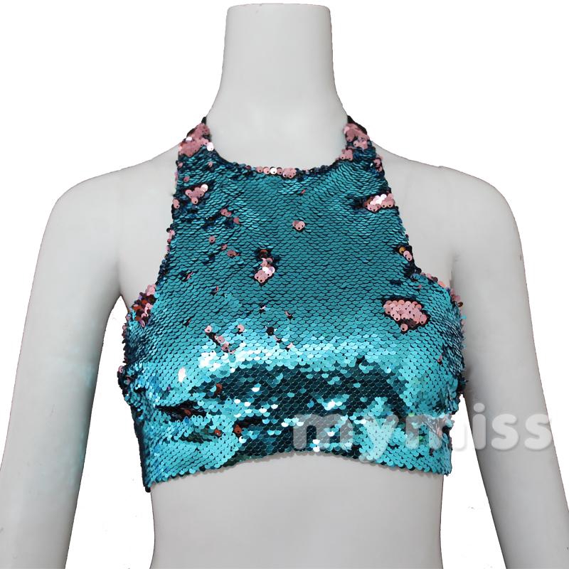 Áo croptop không tay đính kim sa lấp lánh thời trang | BigBuy360 - bigbuy360.vn