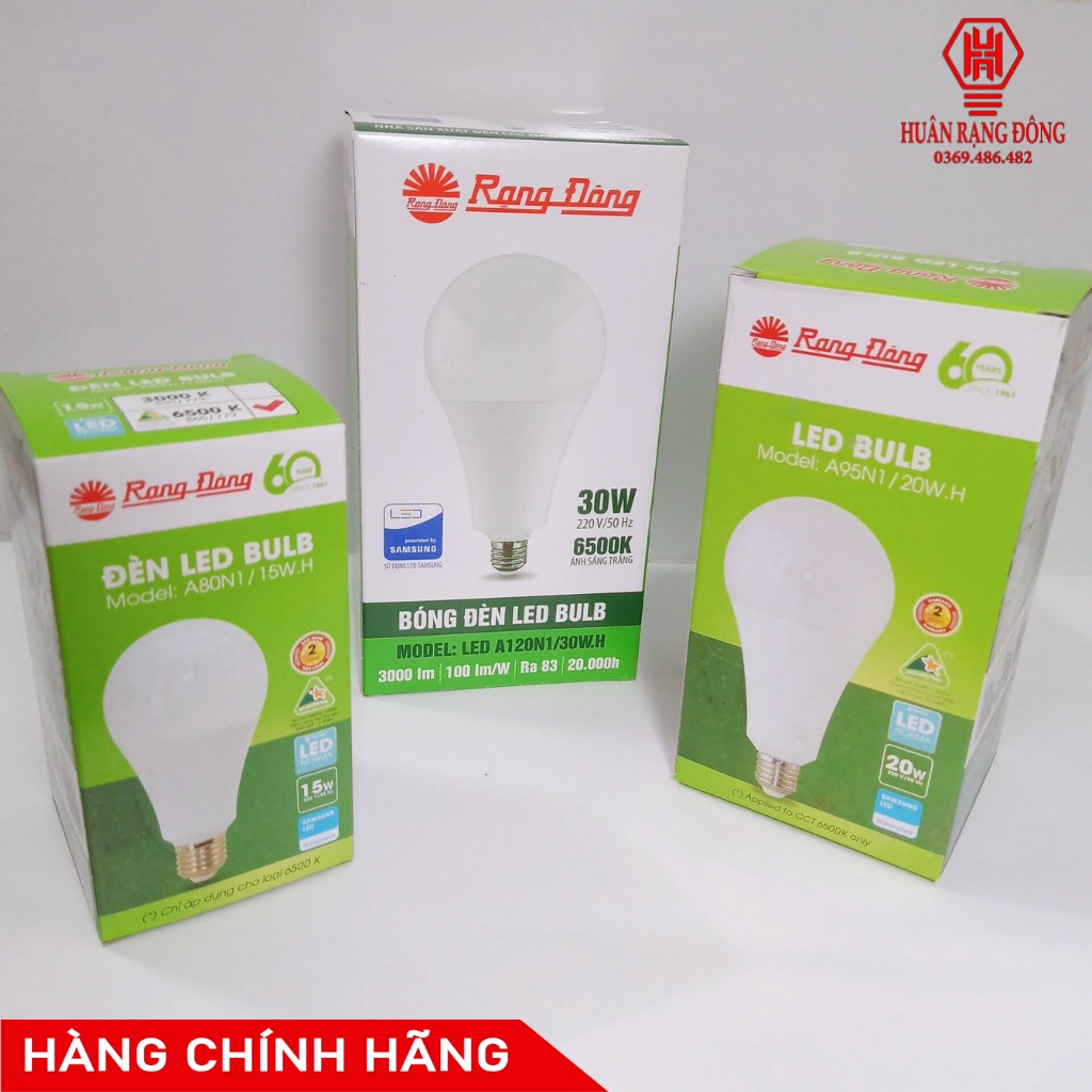 Bóng Đèn LED Bulb Rạng Đông 15W, 20W, 30W ChipLED SAMSUNG