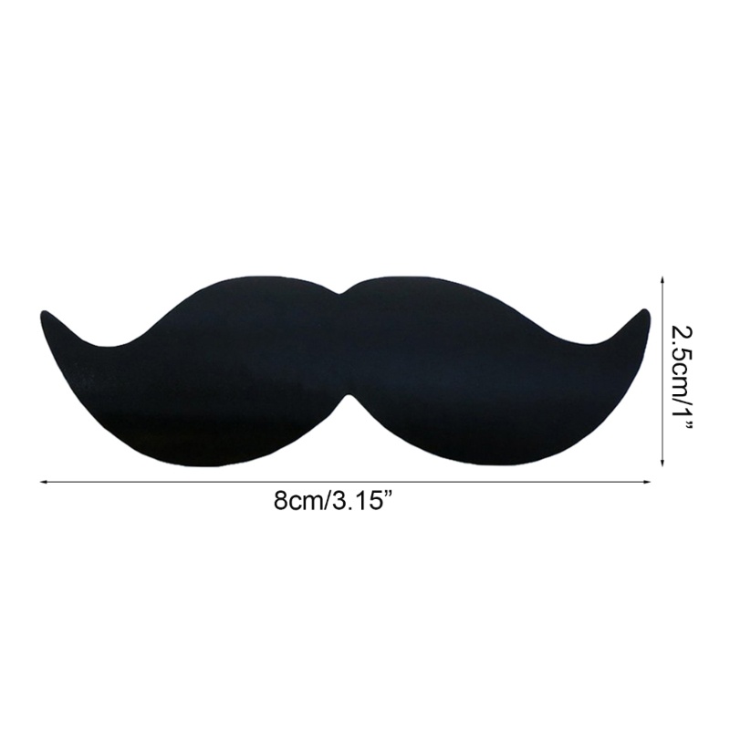 ✿ Cuộn 200 Nhãn Dán Hình Ria Mép Chống Thấm Nước Trang Trí Laptop Xe Hơi Lọ Hoa Nhà Bếp