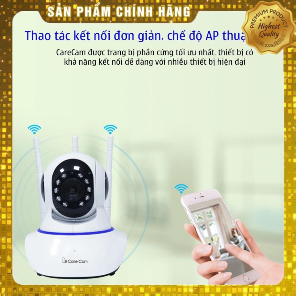 [Giá Hủy Diệt] CAMERA CARECAM 3 RÂU FULL HD 1080P SIÊU NÉT- Phần mềm AI thông minh