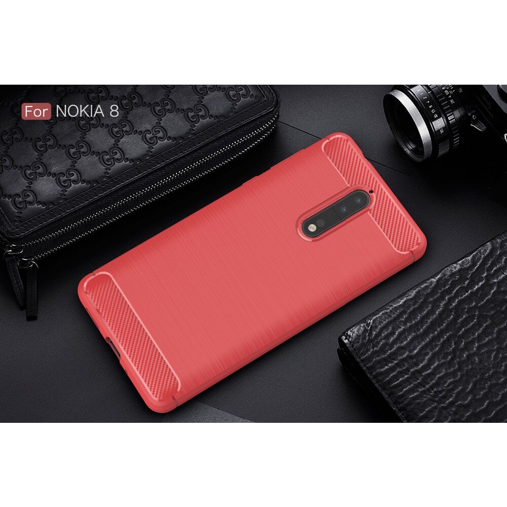 Ốp điện thoại sợi carbon cho Nokia 8 Sirocco Nokia 7 Plus Nokia 9 PureView 6 Nokia 1+ 3 5 6