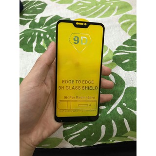 Kính Full màn tràn viền 9D Xiaomi Redmi 6 Pro/ A2 Lite