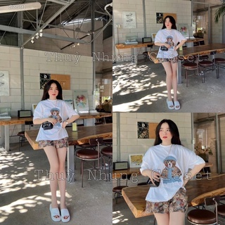 Set áo thun gấu kèm short