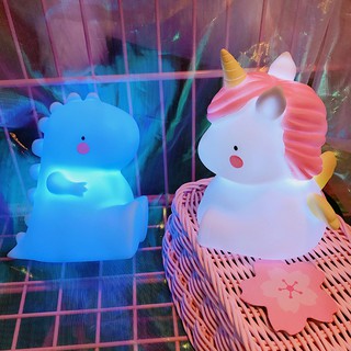 Đèn để bàn, đèn ngủ mini khủng long, kì lân Unicorn