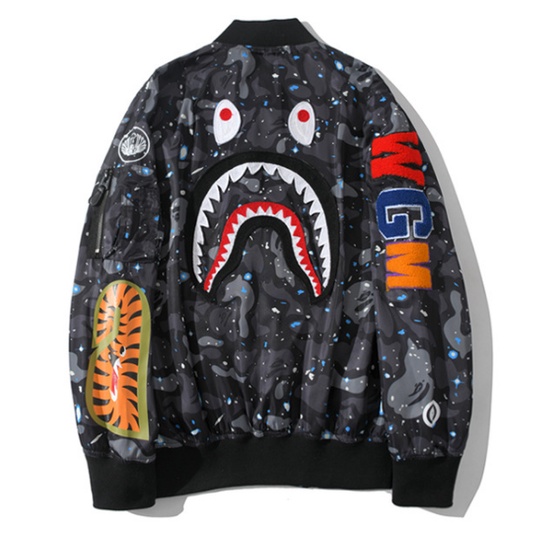 2022 New Bape Men Casual Hoodie Coat Plush baseball Sweater Luminous