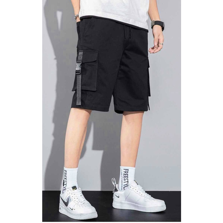 &lt;FREE SHIP&gt; Quần short túi hộp unisex vải kaki co giãn chất dày dặn giống hình, bao đẹp (gaichot)