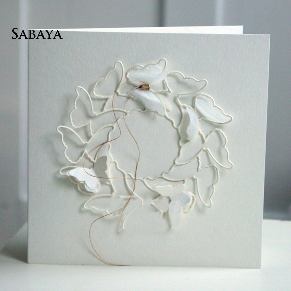 Khuôn Cắt Giấy Làm Từ Kim Loại Hình Bướm Trang Trí Scrapbook