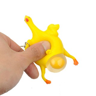 PARA*Creative Toy Layer Chicken Trick Toy with Key Chain Funny Tricky Toys