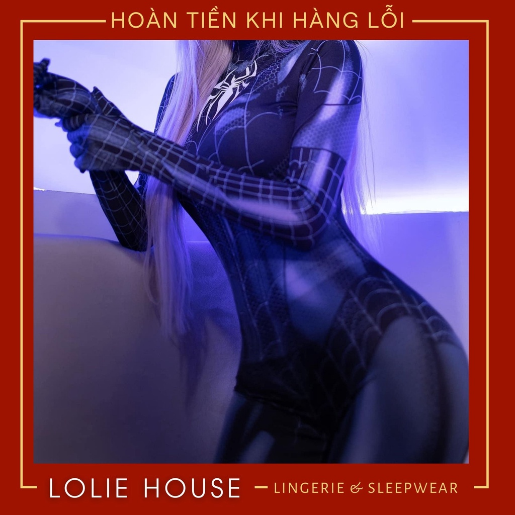 Bộ đồ ngủ sexy cosplay người nhện liền thân siêu tôn dáng LOLIE HOUSE - BS22