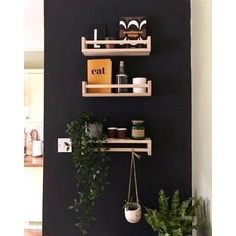 Kệ gỗ gắn tường đa năng chữ U Ikea Dài 40cm - Kệ treo quần áo HPKTT 02