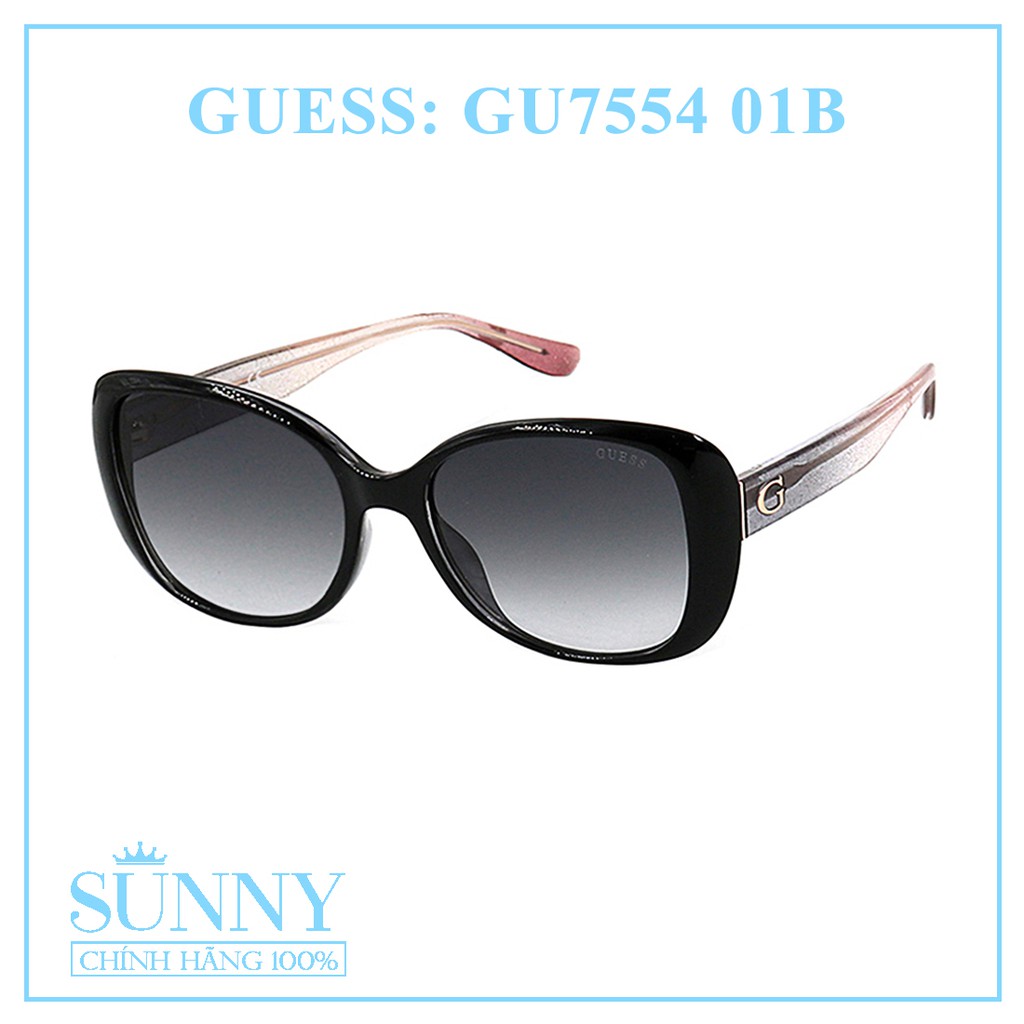 Kính mát thời trang Guess GU7554 nhiều màu chính hãng, thiết kế dễ đeo bảo vệ mẳt