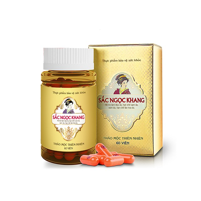 Bộ đôi kết hợp giảm nám 1 [Viên uống Sắc Ngọc Khang vi tảo lục &amp;  Kem dưỡng da ban đêm Sắc Ngọc Khang 10g]