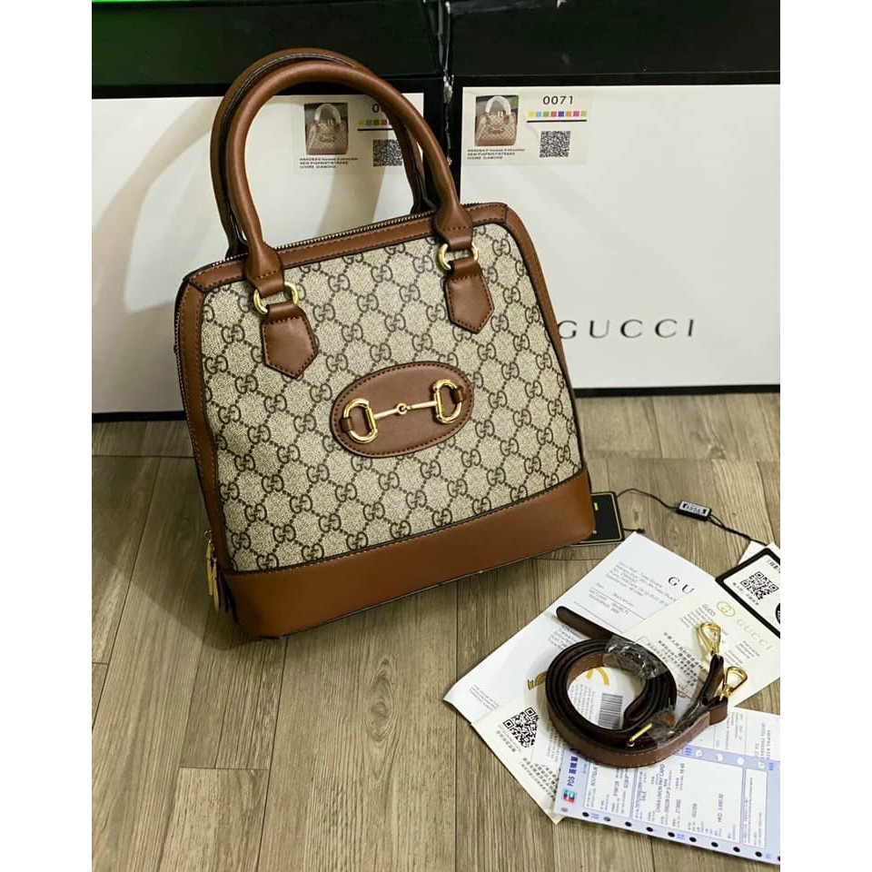 Túi xách nữ - Túi Gucci hến lớn 2 quai size 25