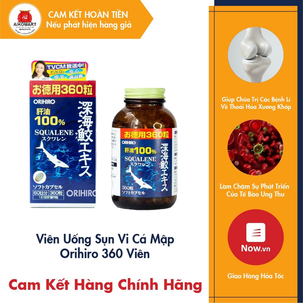 Viên Uống Sụn Vi Cá Mập Orihiro Nhật Bản 360 Viên