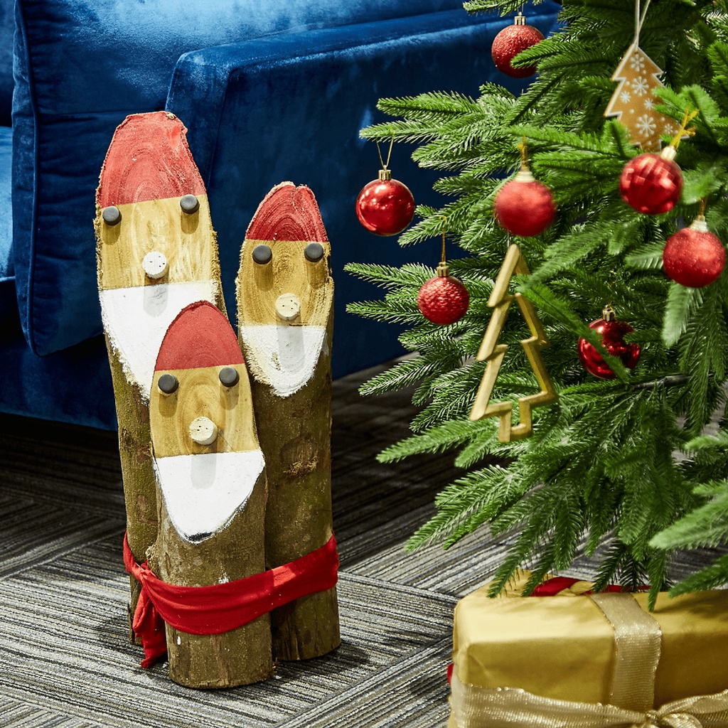 Phụ Kiện Giáng Sinh Ông Già Noel Gỗ BAYA Màu Gỗ Đậm Kiểu Dáng Độc Đáo Phù Hợp Với Mọi Không Gian 7300231
