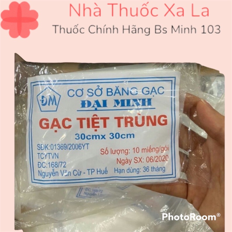 Combo 10 gói Gạc tiệt trùng Đại Minh 30x30