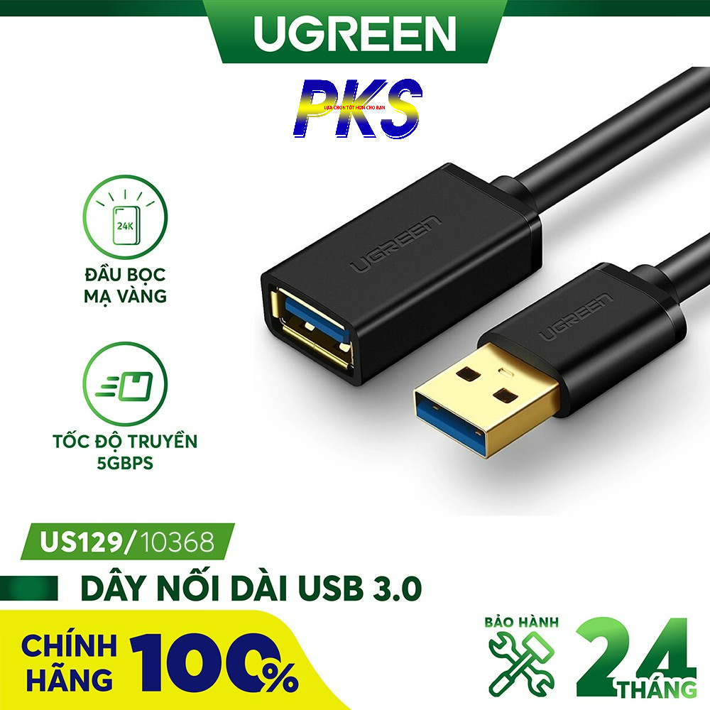 Cáp nối dài USB 3.0 dài 1m chính hãng Ugreen 10368 - 10368