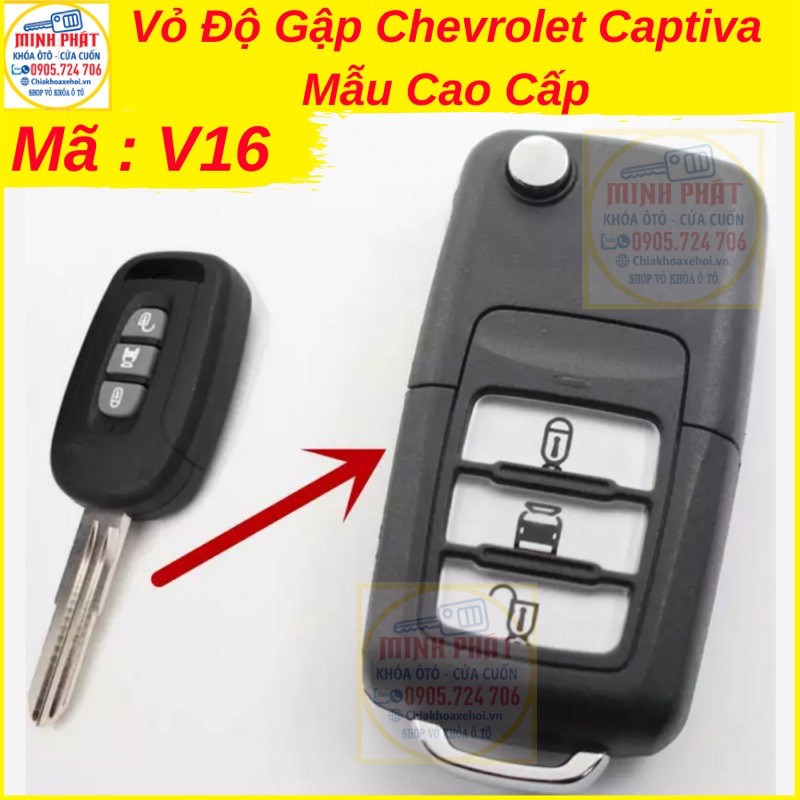 Vỏ chìa khoá xe Ô Tô Chevrolet Captiva V16