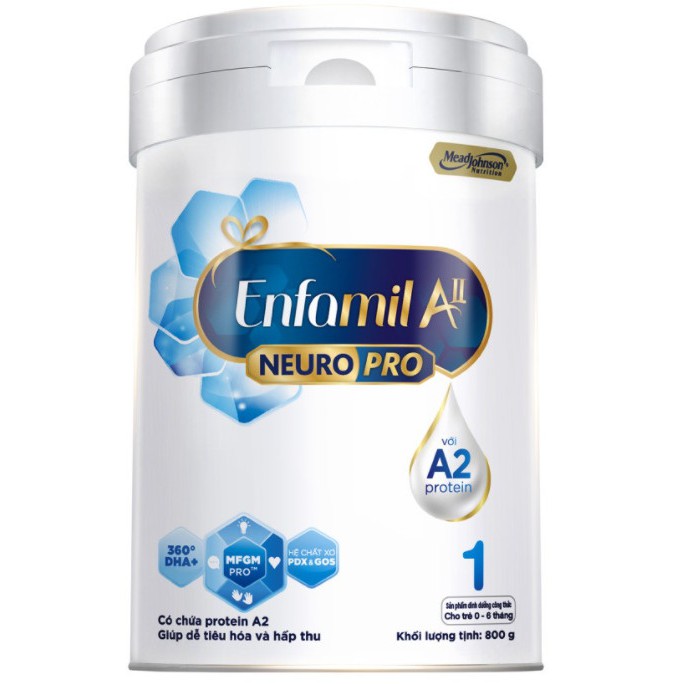 [Chính hãng 100%] Sữa Bột Enfamil A2 Neuropro 1 – 800g Màu Trắng