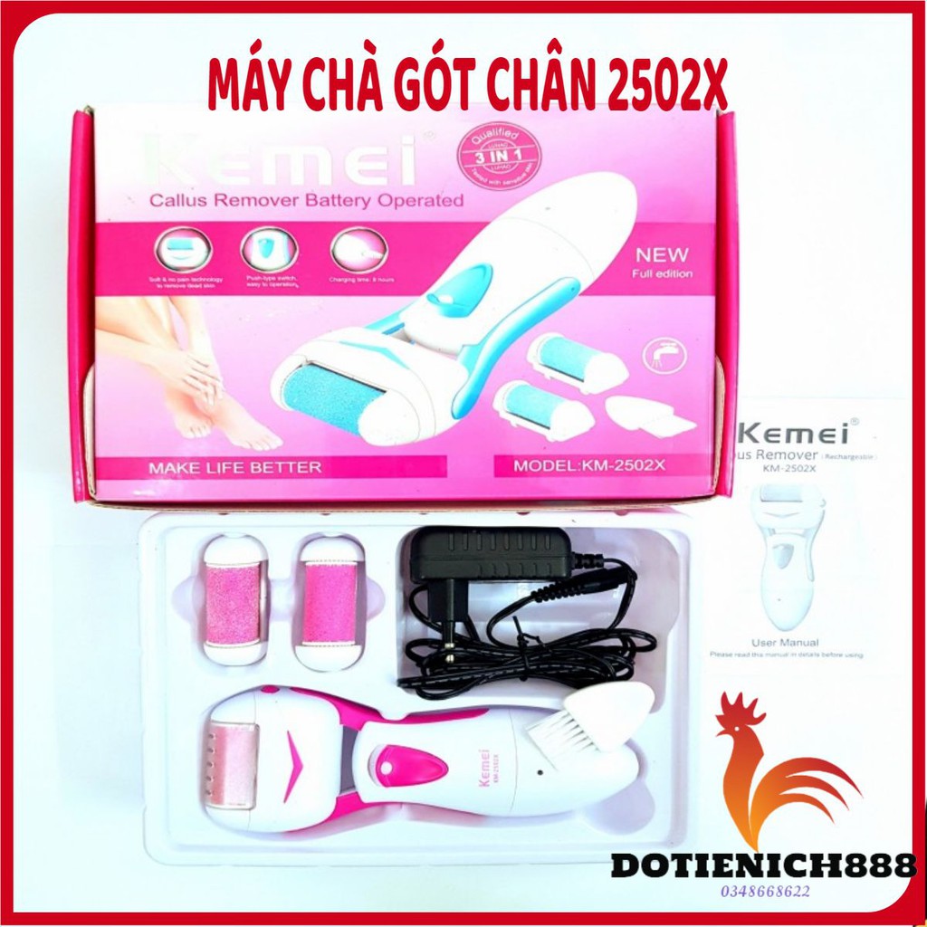 Máy chà gót chân kemei, Dụng cụ tẩy tế bào chết chuyên dụng cho tiệm Nail