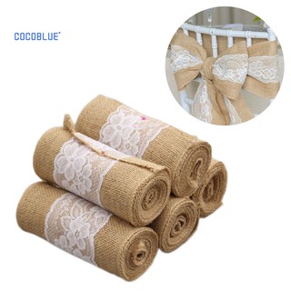 Vải bố phối ren trang trí ghế tiệc cưới