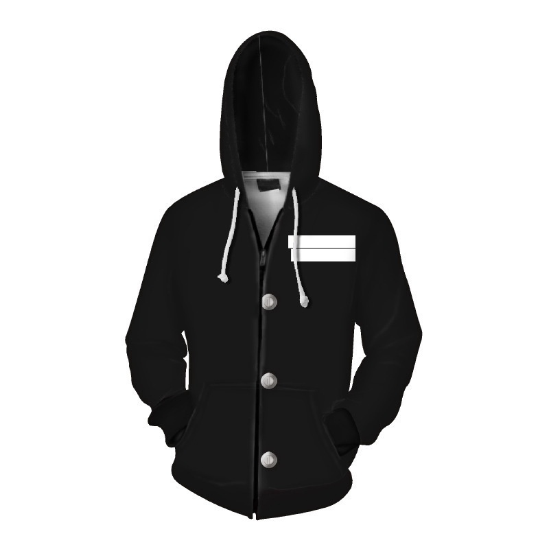 Áo khoác hoodie có khóa kéo in họa tiết hoạt hình Demon Slayer Kimetsu no Yaiba 3D thời trang