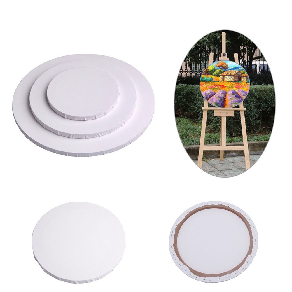 Khung vẽ tranh vải canvas hình tròn xinh xắn 20cm