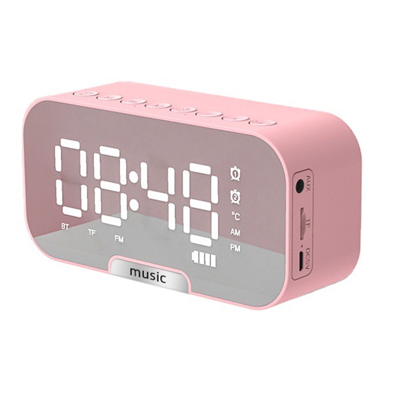 Loa Bluetooth Kỹ Thuật Số Không Dây Tích Hợp Đài FM / Đồng Hồ Báo Thức Màn Hình LED Sạc USB Cho Điện Thoại