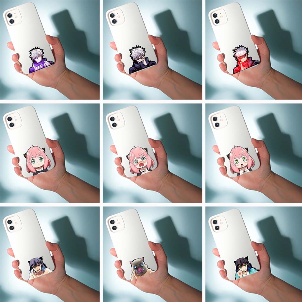 Sticker 3D Nổi Dán Bình Nước Giữ Nhiệt Ốp Điện Thoại Phím Tường Mũ Bảo Hiểm Cute Anime Girl Spy X Family Cute Chống Nước