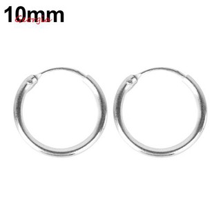Bộ 2 khuyên bạc tròn xỏ môi/mũi/tai cá tính