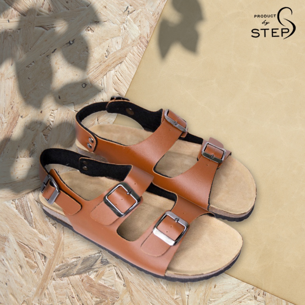 Giày đế trấu Da tổng hợp  2 khoá