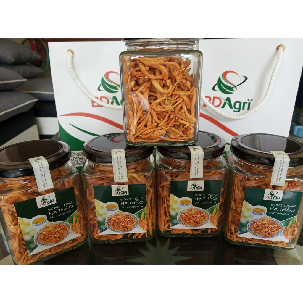 [NÓI KHÔNG VỚI HÀNG NHÁI TỪ TQ] Đông Trùng Hạ Thảo BDAGRI SẤY KHÔ THĂNG HOA LOẠI II (LỌ 20G) - Nuôi trồng tại Việt Nam