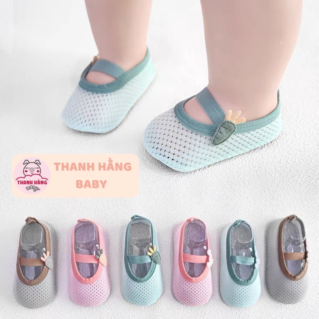 Giày Tập Đi, Giày Trẻ Em Lưới Thông Hơi Cho Các Bé Thanh Hằng Baby 9 Đến 12 Cm