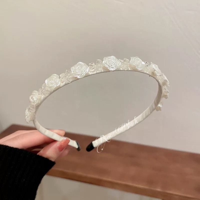 Bờm tóc hoa hồng phối đá thoi mã WH-865