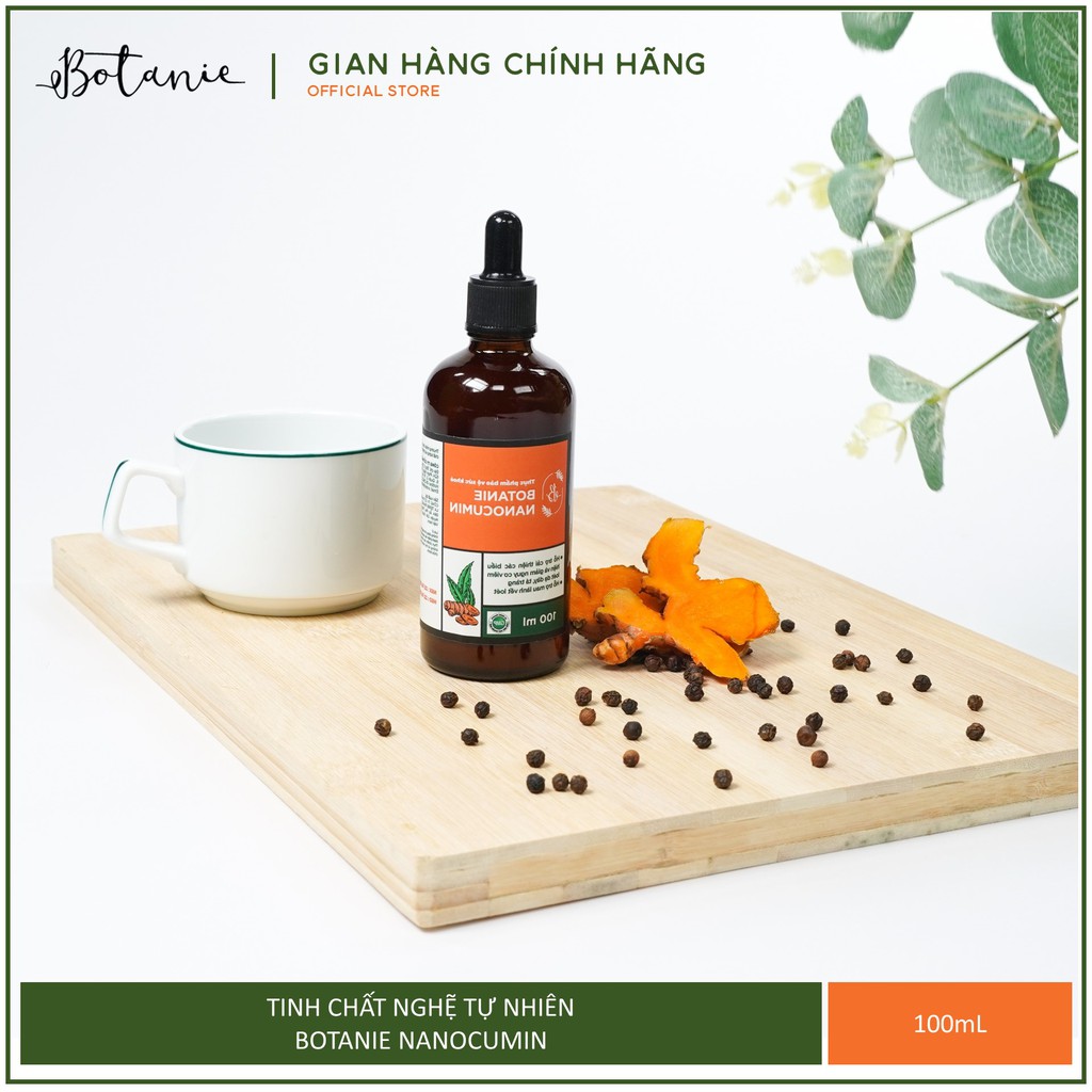 Tinh nghệ nano Botanie Nanocumin - Giảm đau dạ dày, hỗ trợ điều trị viêm loét dạ dày (100mL)