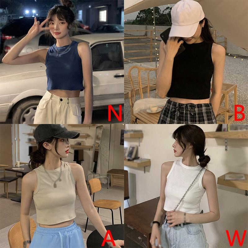 Áo không tay màu sắc đơn giản phong cách hàn quốc cho nữ