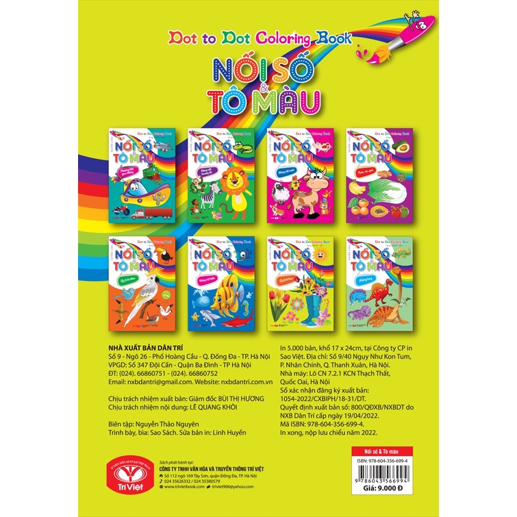 Sách Dot To Dot Coloring Book - Nối Số &amp; Tô Màu - Các Loài Hoa