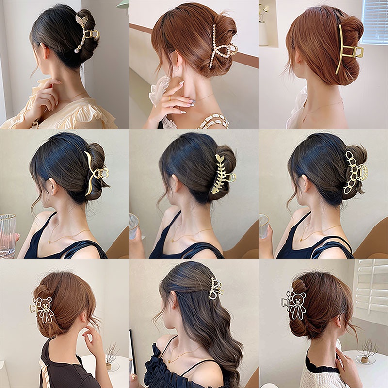 Kẹp Tóc Kim Loại Tinh Tế Thời Trang Hàn Quốc Cho Nữ