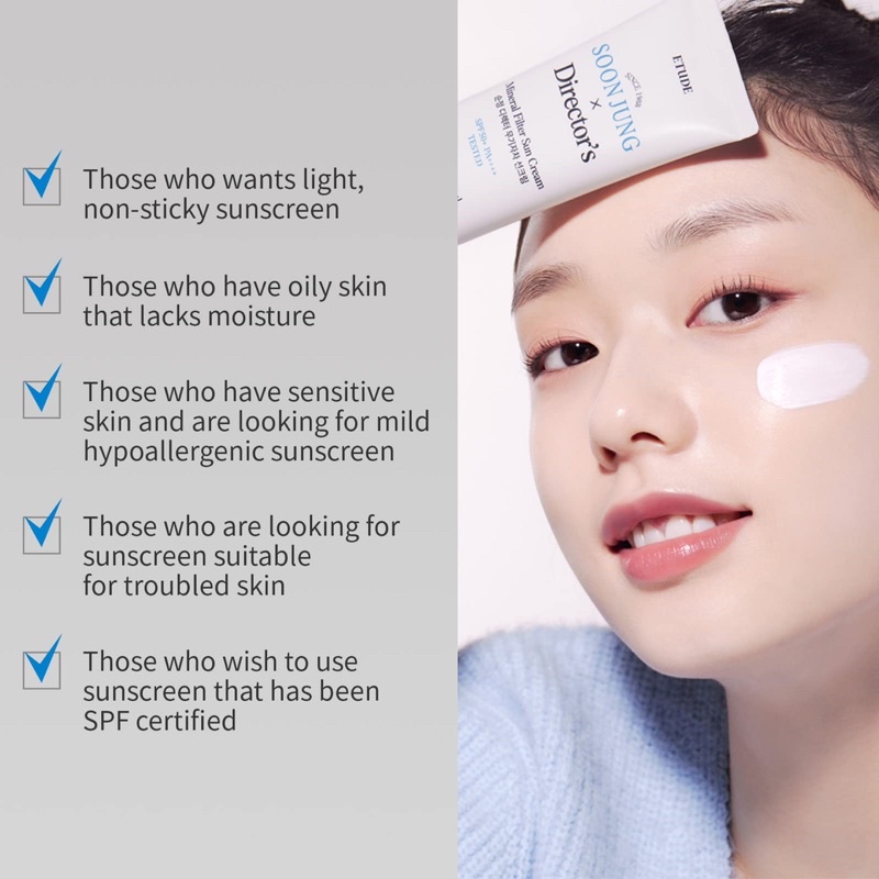 Kem chống nắng Etude House Soon Jung x Director's Mineral Filter / Moisture Sun Cream