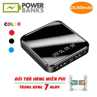 Sạc dự phòng mini power bank 20.000 mah | pin sạc dự phòng siêu nhỏ dung lượng cao | bản chuẩn global