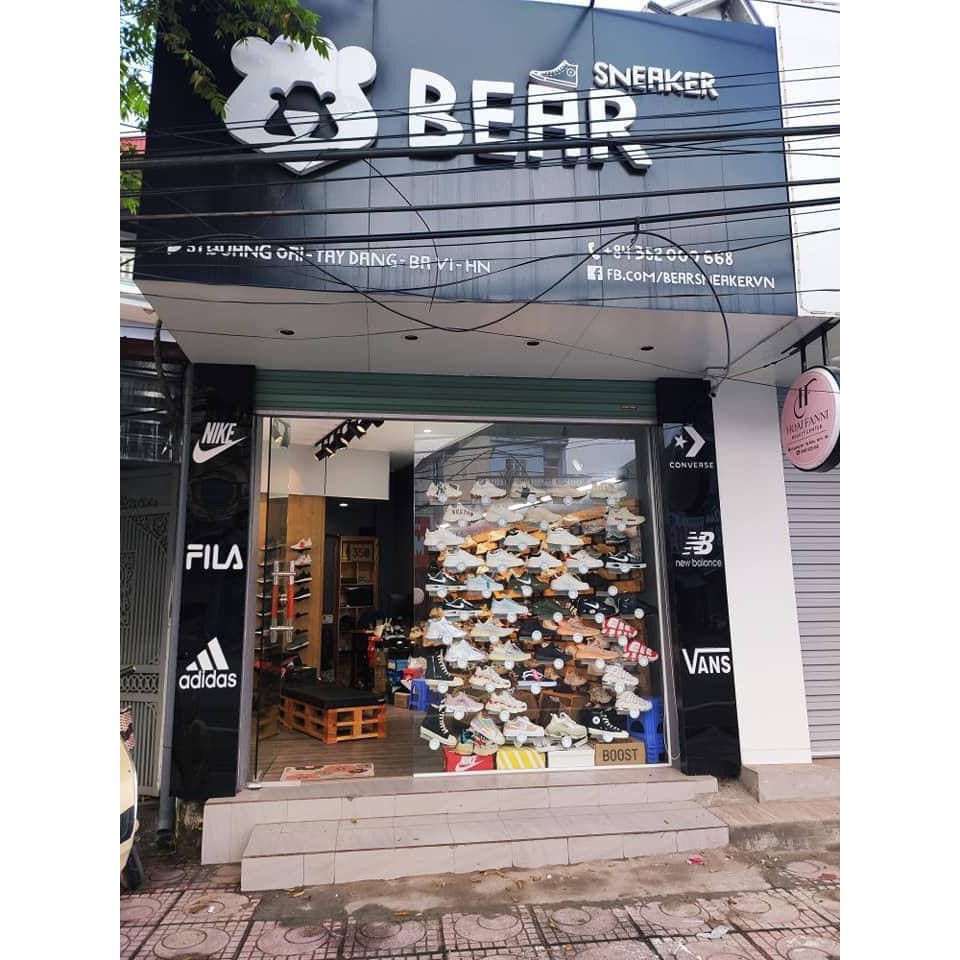 [Bear.sneaker] Giày thể thao độn đế NY đen đế nâu chuẩn 1:1 Trung [Full box - Full PK]