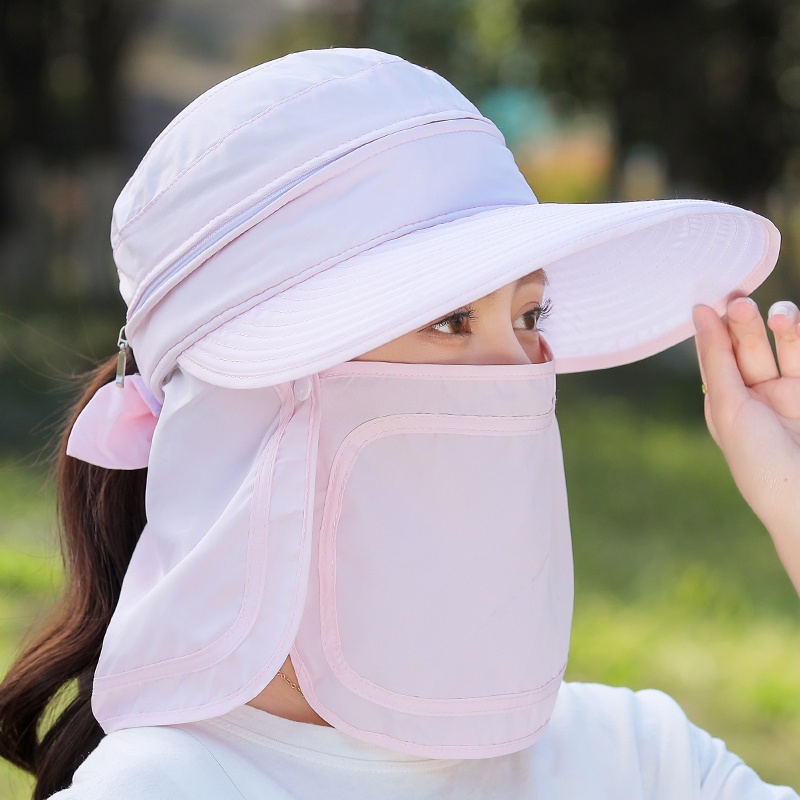Nón Vành Chống Tia Cực Tím Che Phủ Toàn Bộ Khuôn Mặt Dành Cho Nữ